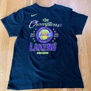 Black Nike Lakers 2020 champions t-shirt